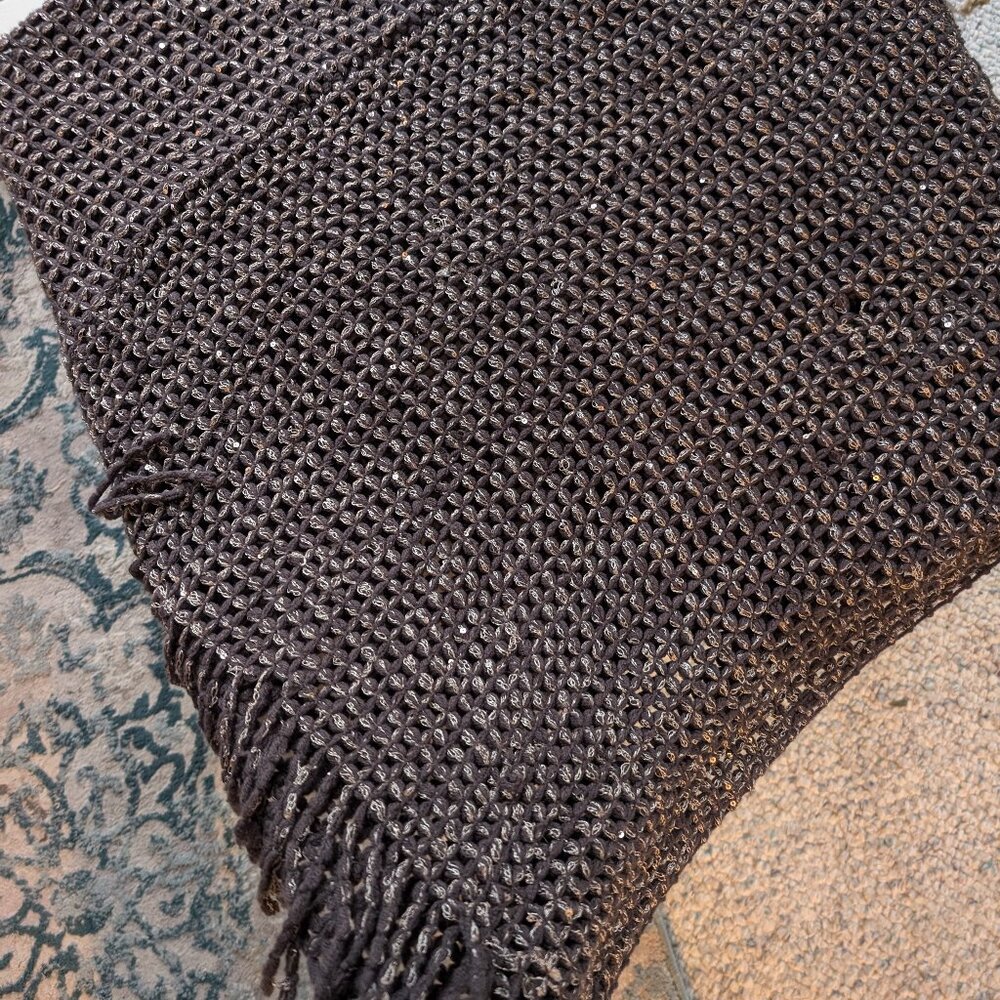 Charcoal sparkle poncho OS